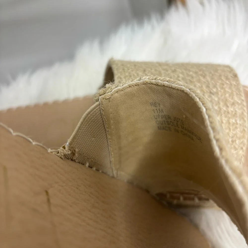 Beach by Matisse Beige Espadrille Slide Sandals Size 11